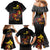 Personalized Papua New Guinea Milne Bay Family Matching Mermaid Dress and Hawaiian Shirt Bagi Necklace Mix Lime Pot Grunge