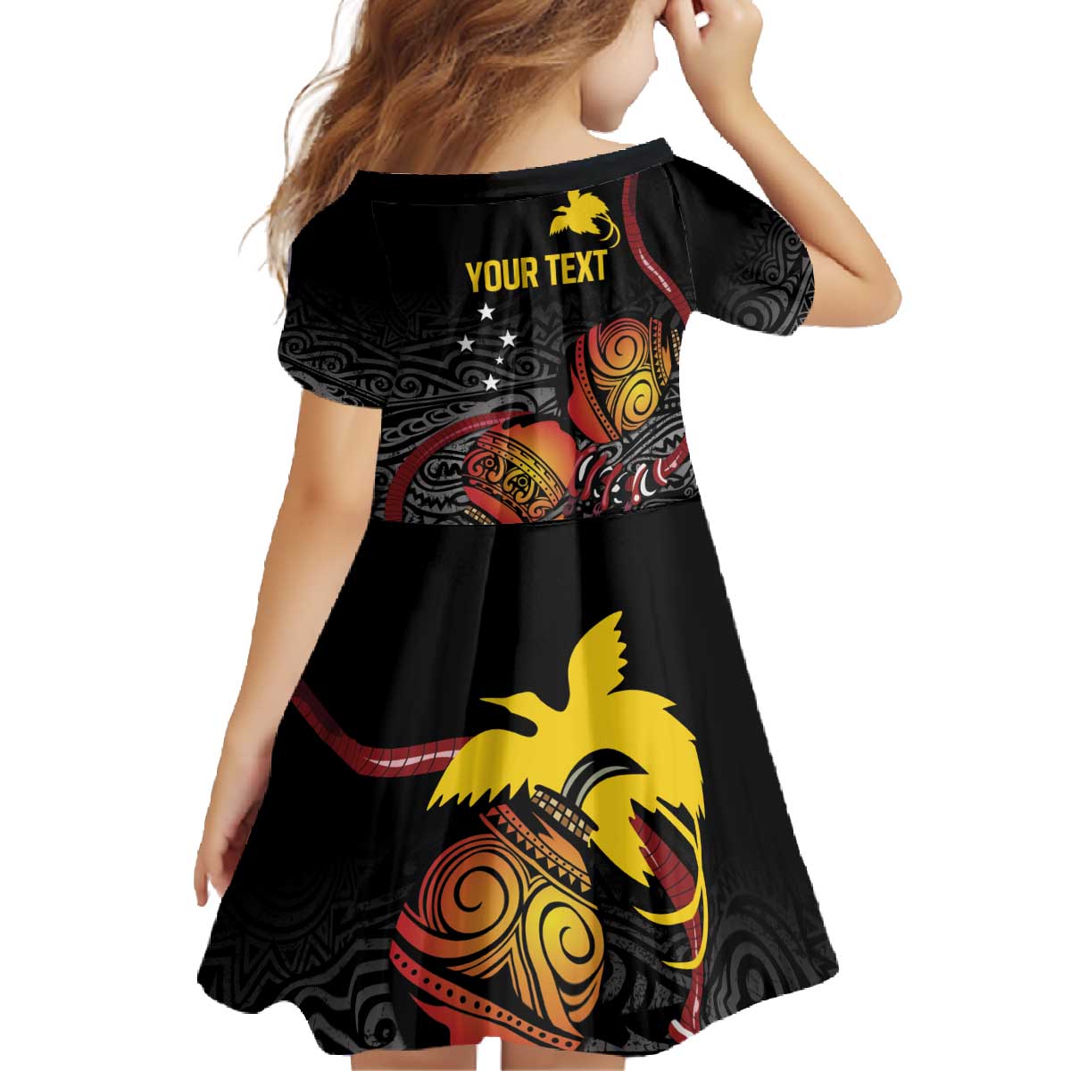 Personalized Papua New Guinea Milne Bay Family Matching Off The Shoulder Long Sleeve Dress and Hawaiian Shirt Bagi Necklace Mix Lime Pot Grunge LT7 - Polynesian Pride