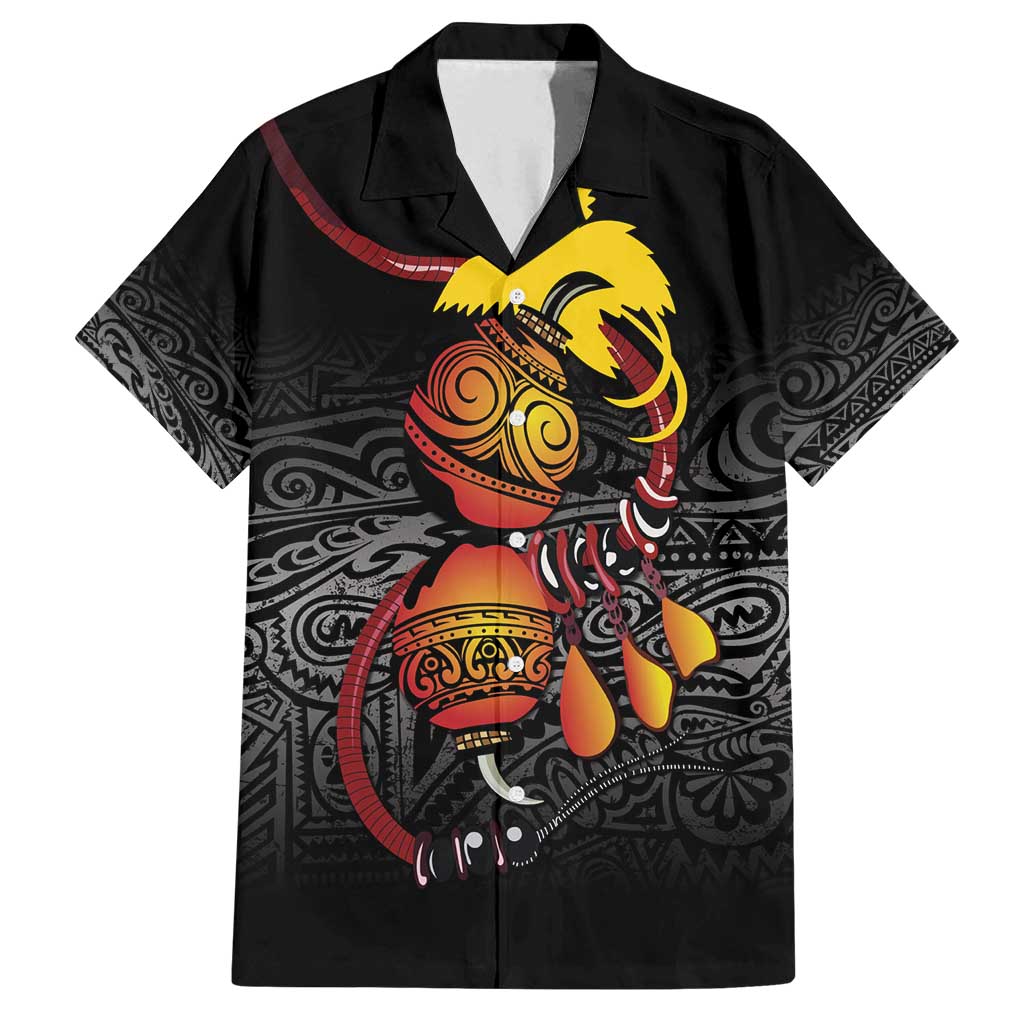 Personalized Papua New Guinea Milne Bay Family Matching Summer Maxi Dress and Hawaiian Shirt Bagi Necklace Mix Lime Pot Grunge LT7 Dad's Shirt - Short Sleeve Black - Polynesian Pride