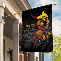Personalized Papua New Guinea Milne Bay Garden Flag Bagi Necklace Mix Lime Pot Grunge LT7 House Flag Black - Polynesian Pride