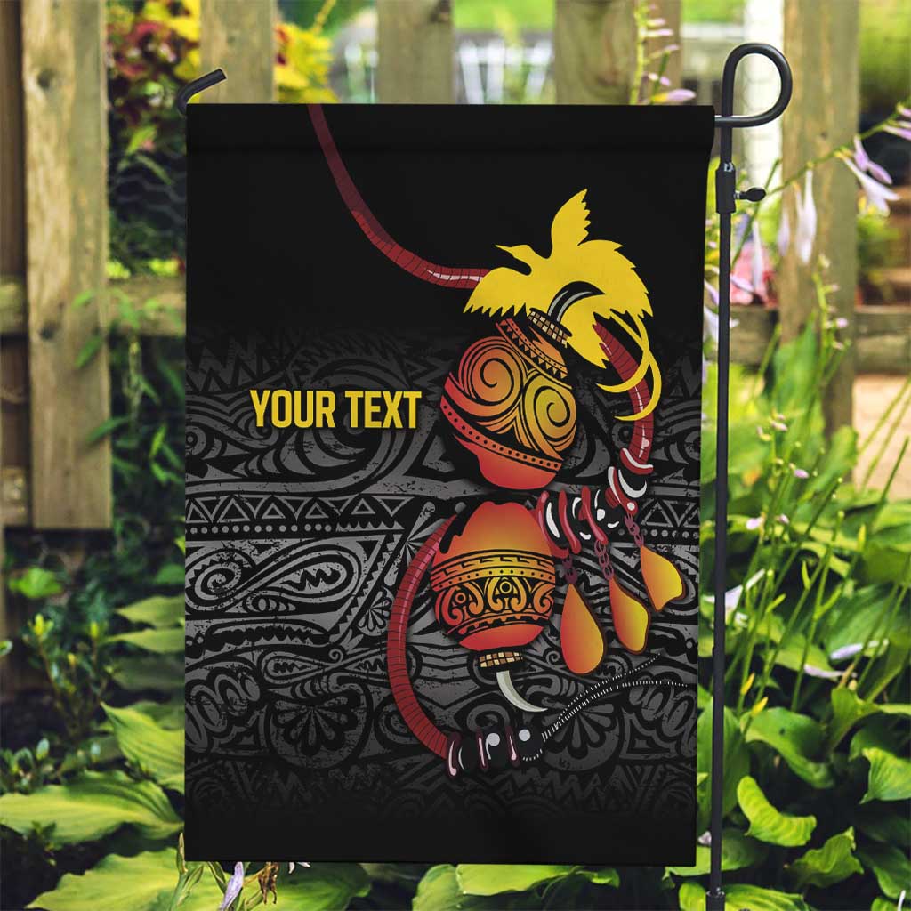 Personalized Papua New Guinea Milne Bay Garden Flag Bagi Necklace Mix Lime Pot Grunge LT7 Garden Flag Black - Polynesian Pride