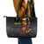 Personalized Papua New Guinea Milne Bay Leather Tote Bag Bagi Necklace Mix Lime Pot Grunge