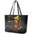 Personalized Papua New Guinea Milne Bay Leather Tote Bag Bagi Necklace Mix Lime Pot Grunge