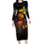 Personalized Papua New Guinea Milne Bay Long Sleeve Bodycon Dress Bagi Necklace Mix Lime Pot Grunge