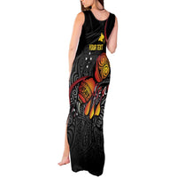 Personalized Papua New Guinea Milne Bay Tank Maxi Dress Bagi Necklace Mix Lime Pot Grunge