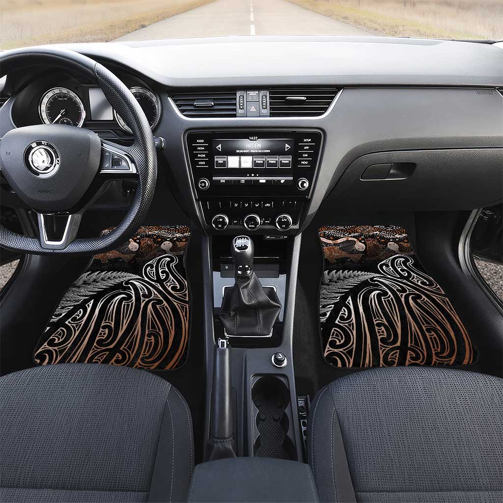 Aotearoa Maori - Australia Indigenous Car Mats Koiri Whakairo Mix Aboriginal Art - Polynesian Pride