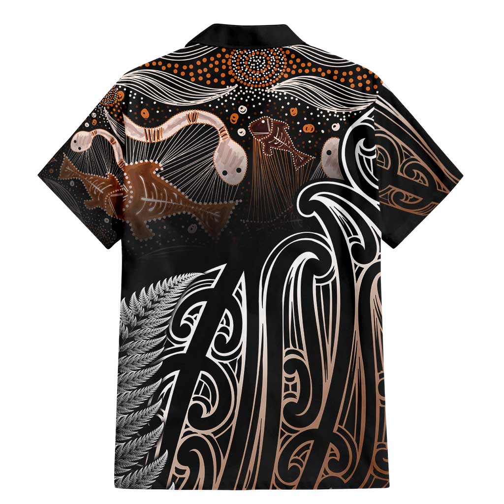 Aotearoa Maori - Australia Indigenous Family Matching Mermaid Dress and Hawaiian Shirt Koiri Whakairo Mix Aboriginal Art LT7 - Polynesian Pride