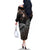 Aotearoa Maori - Australia Indigenous Family Matching Off The Shoulder Long Sleeve Dress and Hawaiian Shirt Koiri Whakairo Mix Aboriginal Art - Polynesian Pride