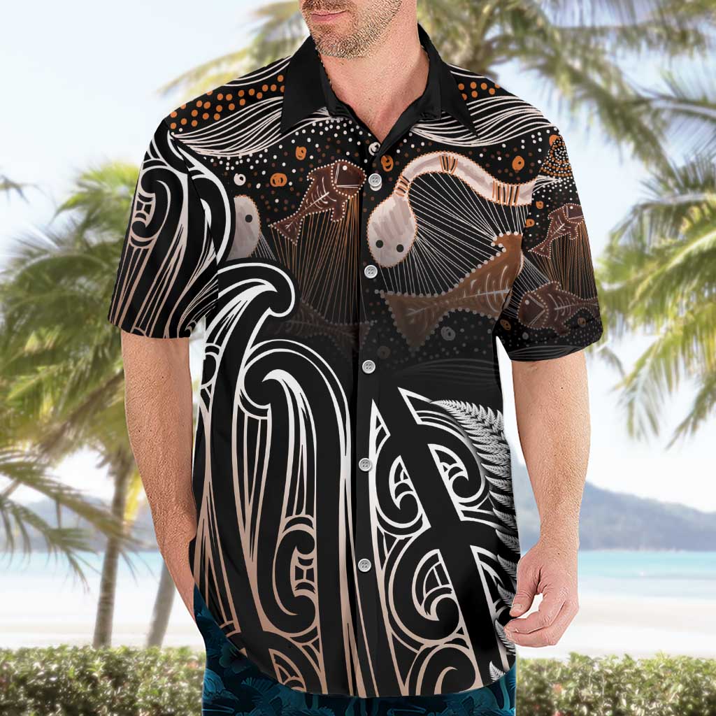 Aotearoa Maori - Australia Indigenous Hawaiian Shirt Koiri Whakairo Mix Aboriginal Art LT7 - Polynesian Pride