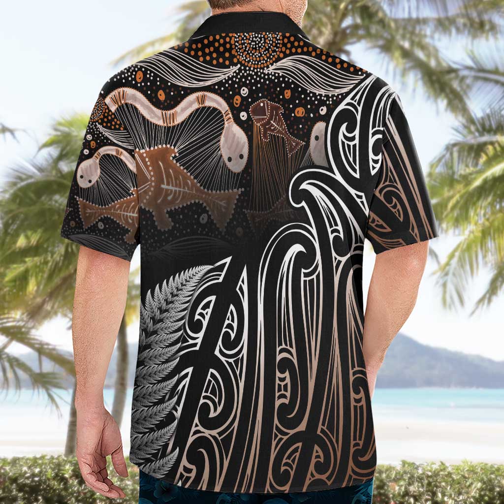 Aotearoa Maori - Australia Indigenous Hawaiian Shirt Koiri Whakairo Mix Aboriginal Art LT7 - Polynesian Pride