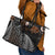 Aotearoa Maori - Australia Indigenous Leather Tote Bag Koiri Whakairo Mix Aboriginal Art - Polynesian Pride