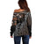 Aotearoa Maori - Australia Indigenous Off Shoulder Sweater Koiri Whakairo Mix Aboriginal Art - Polynesian Pride
