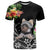 Personalised Polynesian T Shirt With Yorkshire Terrier Floral Style LT7 Black - Polynesian Pride