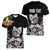 Personalised Polynesian Women V Neck T Shirt With Yorkshire Terrier Floral Style LT7 - Polynesian Pride