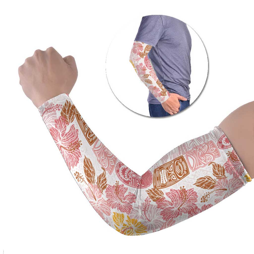 Christmas Aloha Hawaii Tiki Arm Sleeves Hibiscus Spring Colors - Polynesian Pride