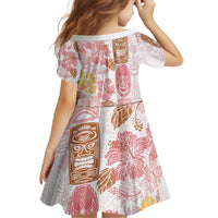 Christmas Aloha Hawaii Tiki Family Matching Off The Shoulder Long Sleeve Dress and Hawaiian Shirt Hibiscus Spring Colors LT7 - Polynesian Pride