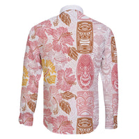Christmas Aloha Hawaii Tiki Family Matching Off The Shoulder Long Sleeve Dress and Hawaiian Shirt Hibiscus Spring Colors LT7 - Polynesian Pride
