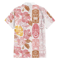 Christmas Aloha Hawaii Tiki Family Matching Short Sleeve Bodycon Dress and Hawaiian Shirt Hibiscus Spring Colors LT7 - Polynesian Pride