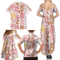 Christmas Aloha Hawaii Tiki Family Matching Summer Maxi Dress and Hawaiian Shirt Hibiscus Spring Colors LT7 - Polynesian Pride
