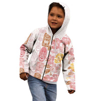 Christmas Aloha Hawaii Tiki Kid Hoodie Hibiscus Spring Colors - Polynesian Pride