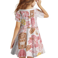 Christmas Aloha Hawaii Tiki Kid Short Sleeve Dress Hibiscus Spring Colors - Polynesian Pride