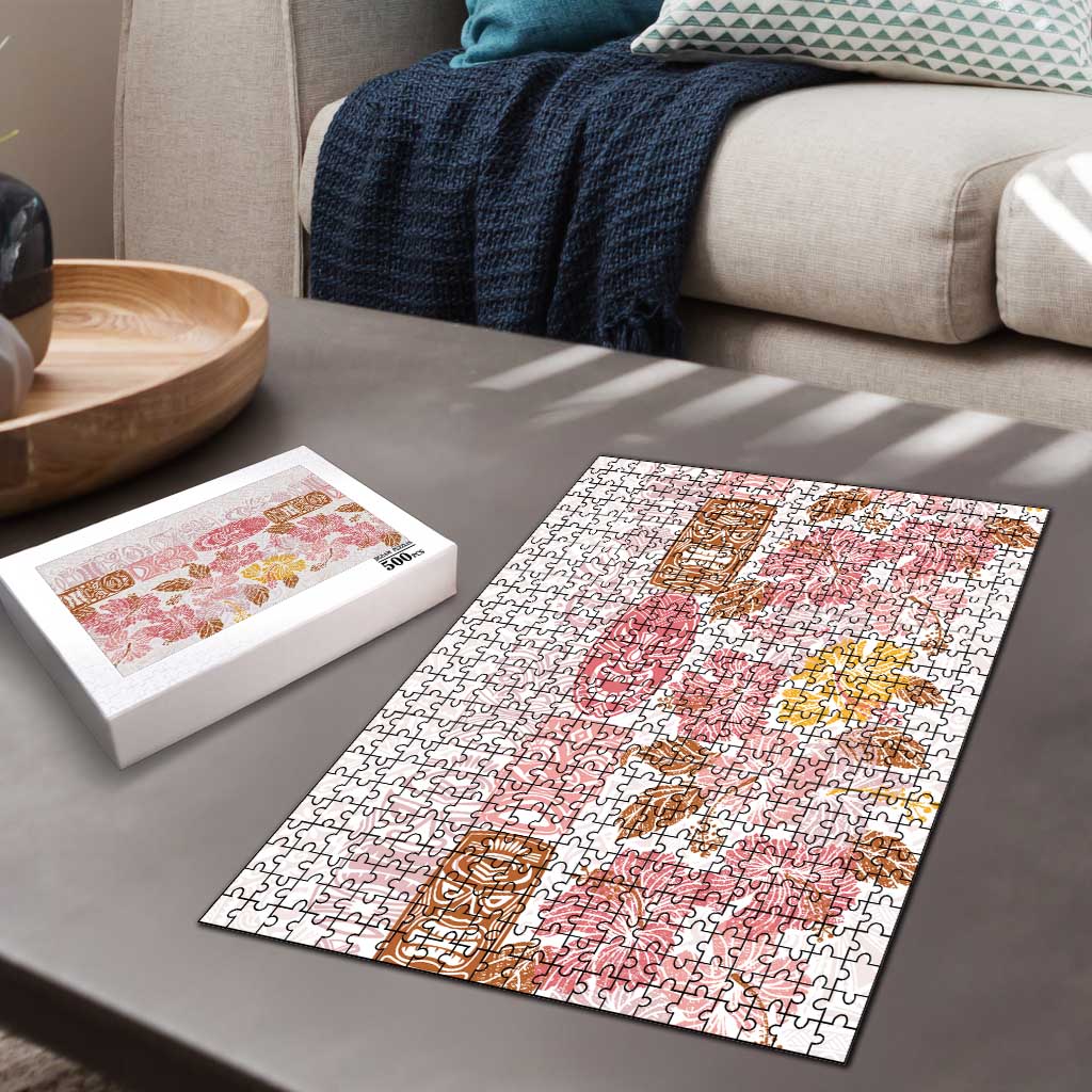 Christmas Aloha Hawaii Tiki Puzzle Hibiscus Spring Colors - Polynesian Pride