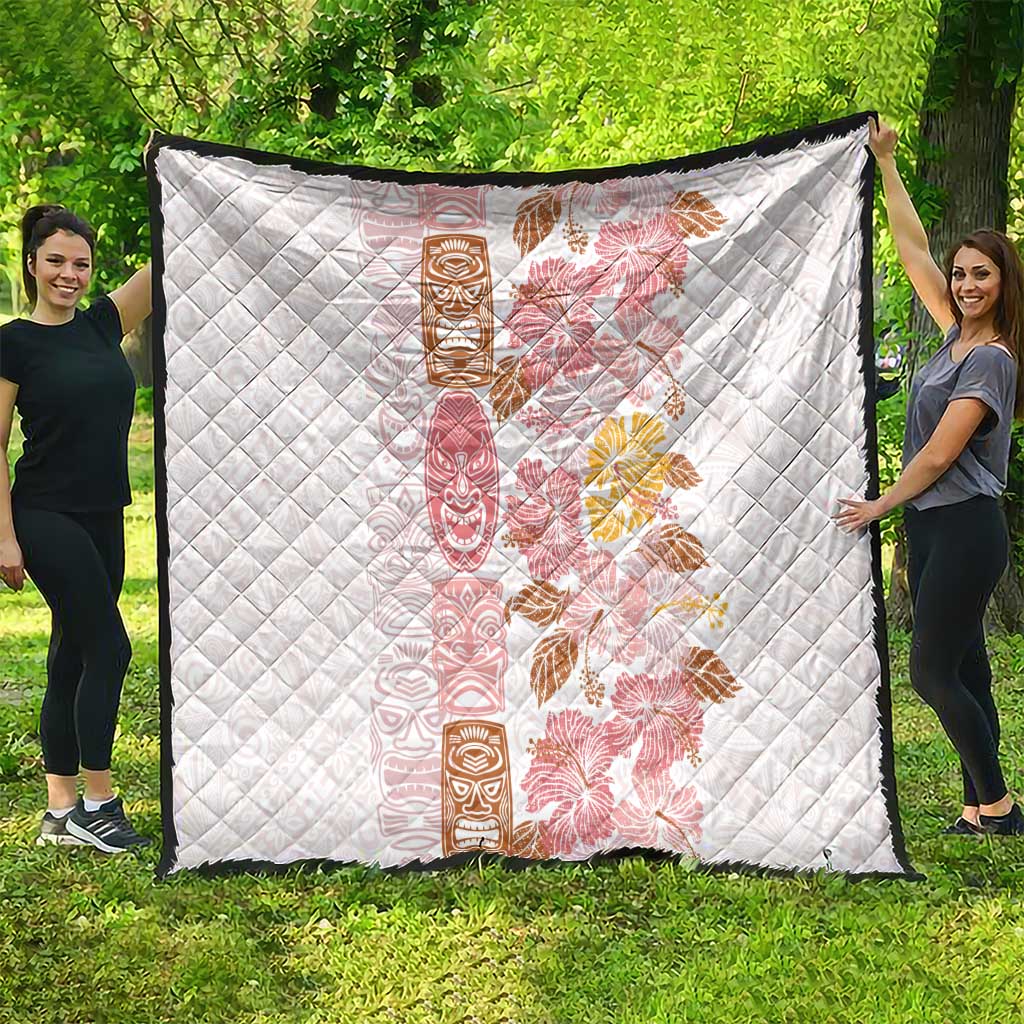 Christmas Aloha Hawaii Tiki Quilt Hibiscus Spring Colors - Polynesian Pride