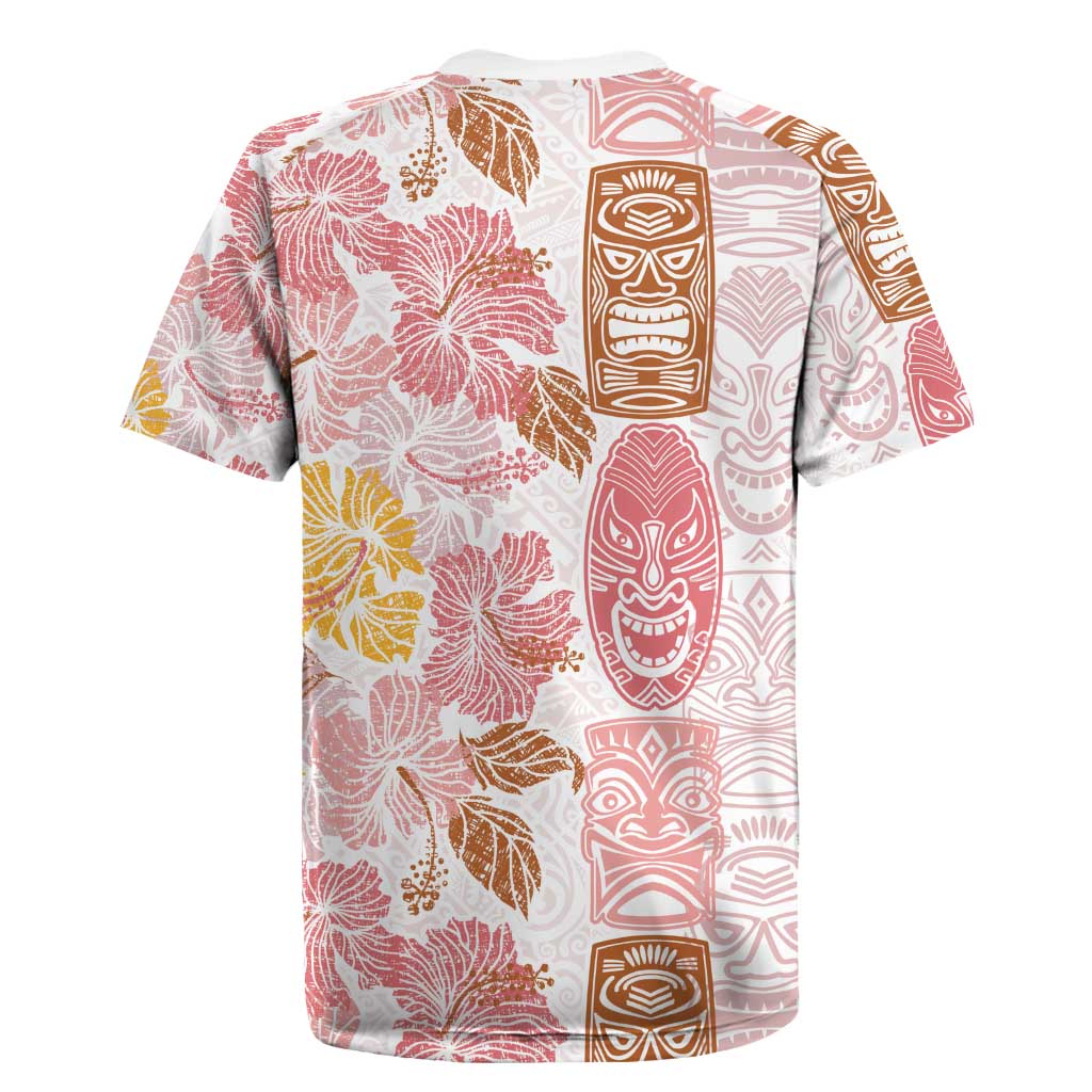Christmas Aloha Hawaii Tiki Rugby Jersey Hibiscus Spring Colors - Polynesian Pride