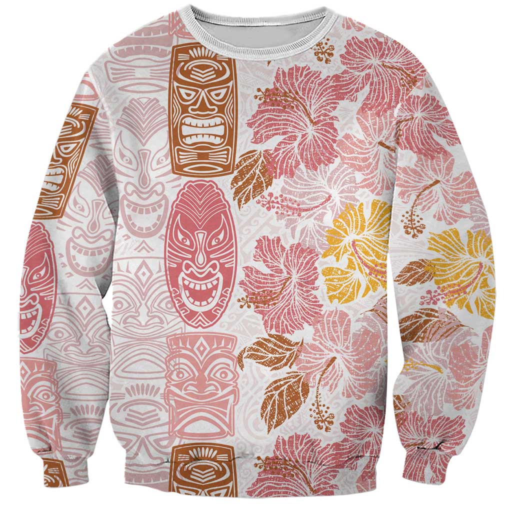 Christmas Aloha Hawaii Tiki Sweatshirt Hibiscus Spring Colors - Polynesian Pride