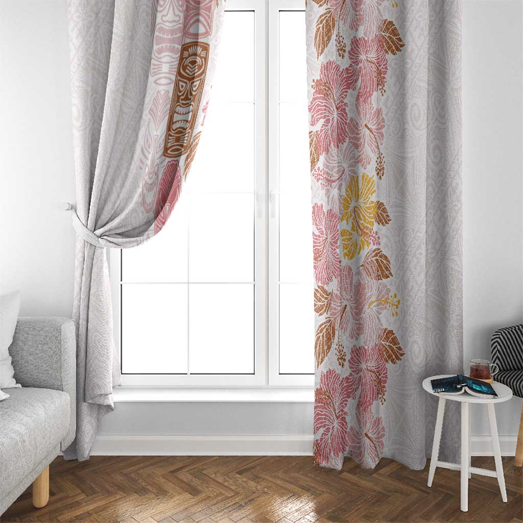 Christmas Aloha Hawaii Tiki Window Curtain Hibiscus Spring Colors - Polynesian Pride