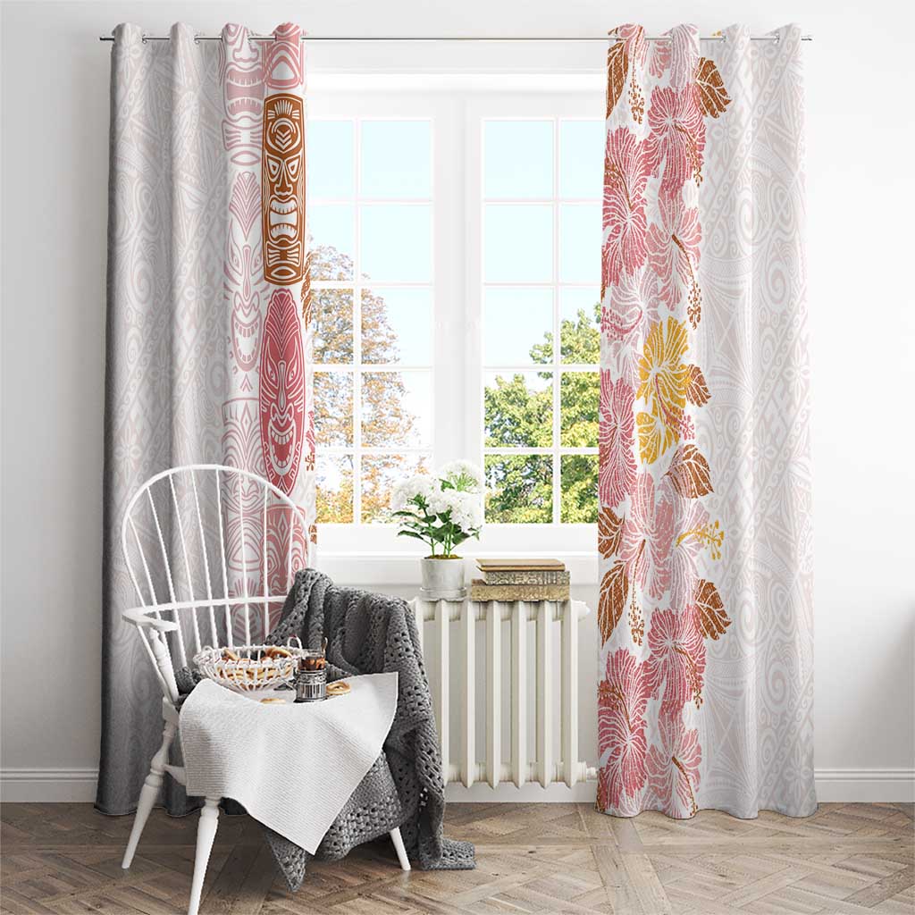 Christmas Aloha Hawaii Tiki Window Curtain Hibiscus Spring Colors - Polynesian Pride