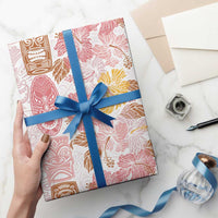 Christmas Aloha Hawaii Tiki Wrapping Paper Hibiscus Spring Colors