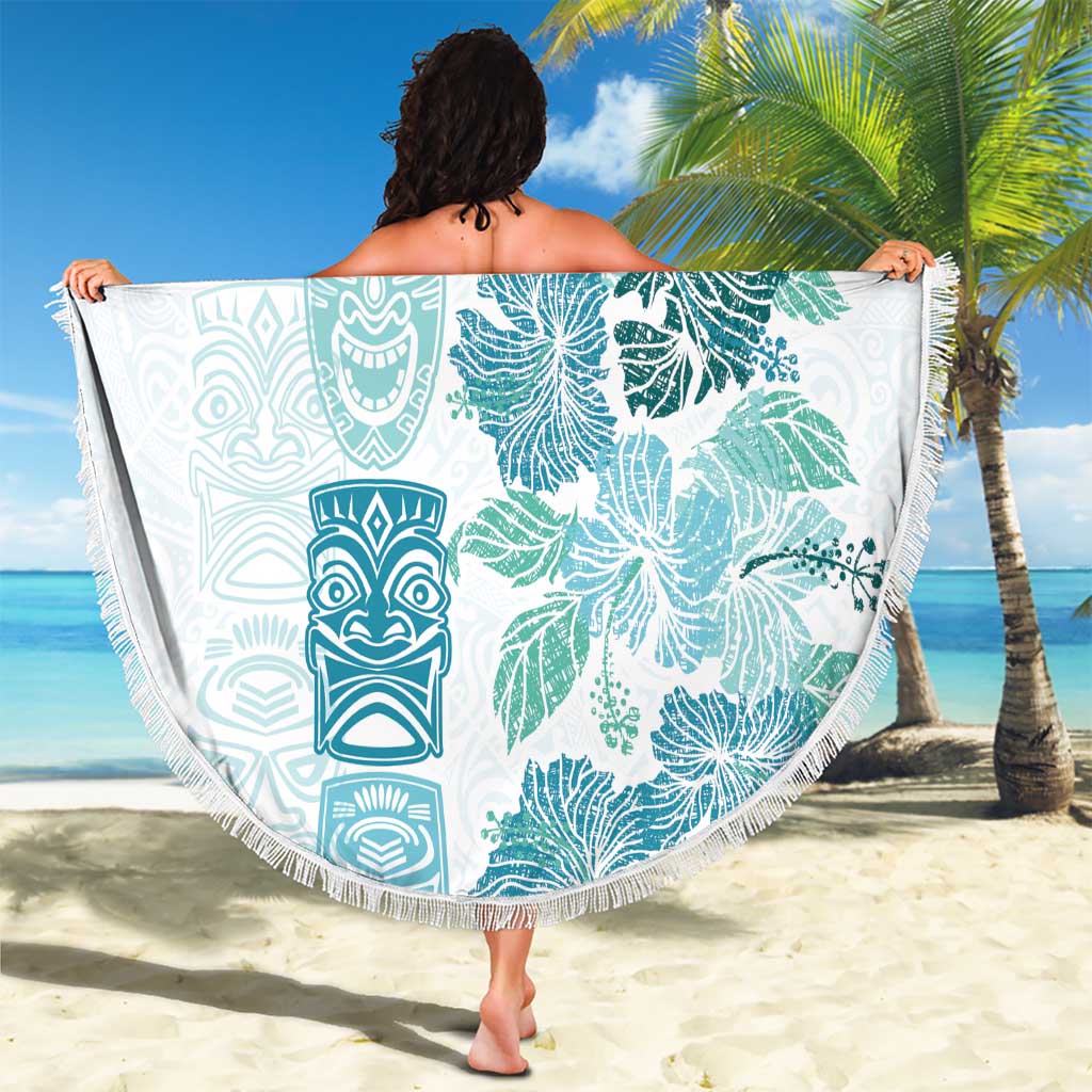 Christmas Aloha Hawaii Tiki Beach Blanket Hibiscus Summer Colors - Polynesian Pride