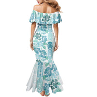 Christmas Aloha Hawaii Tiki Family Matching Mermaid Dress and Hawaiian Shirt Hibiscus Summer Colors LT7 - Polynesian Pride
