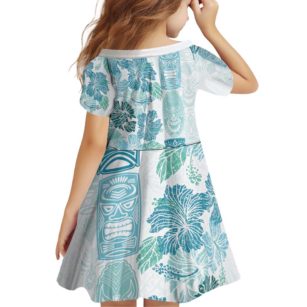 Christmas Aloha Hawaii Tiki Family Matching Off Shoulder Short Dress and Hawaiian Shirt Hibiscus Summer Colors LT7 - Polynesian Pride