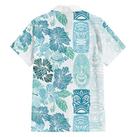 Christmas Aloha Hawaii Tiki Family Matching Off Shoulder Short Dress and Hawaiian Shirt Hibiscus Summer Colors LT7 - Polynesian Pride