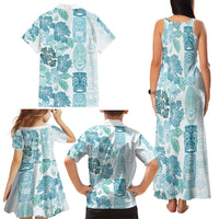 Christmas Aloha Hawaii Tiki Family Matching Tank Maxi Dress and Hawaiian Shirt Hibiscus Summer Colors LT7 - Polynesian Pride