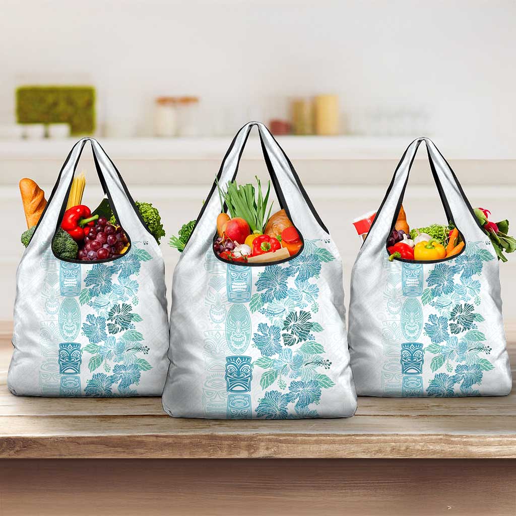 Christmas Aloha Hawaii Tiki Grocery Bag Hibiscus Summer Colors - Polynesian Pride
