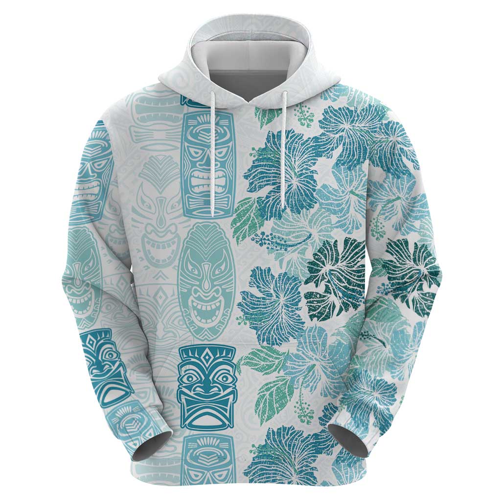 Christmas Aloha Hawaii Tiki Hoodie Hibiscus Summer Colors - Polynesian Pride