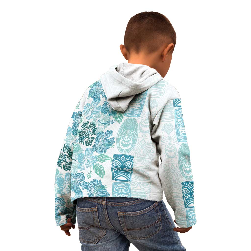 Christmas Aloha Hawaii Tiki Kid Hoodie Hibiscus Summer Colors - Polynesian Pride