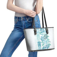 Christmas Aloha Hawaii Tiki Leather Tote Bag Hibiscus Summer Colors LT7 - Polynesian Pride