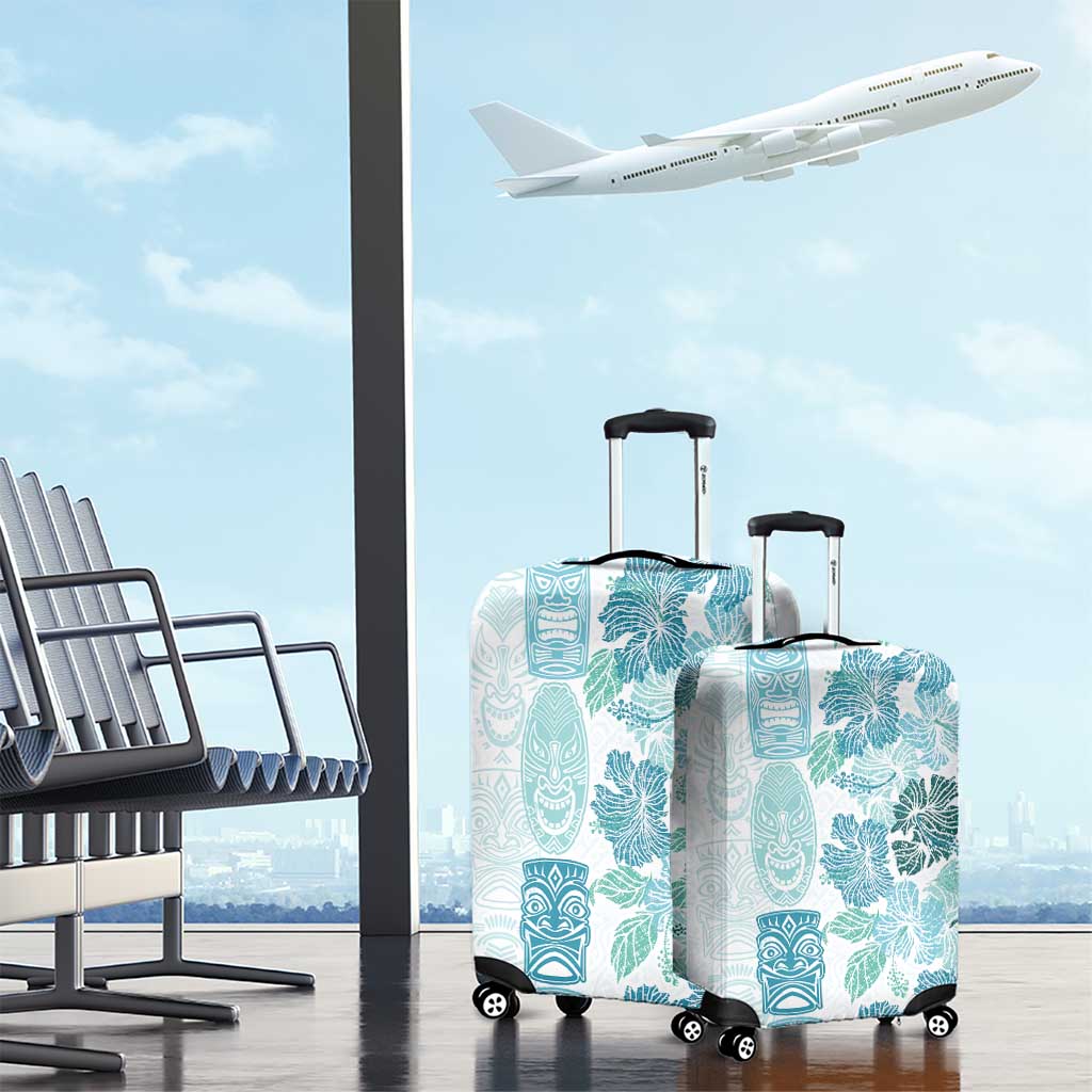 Christmas Aloha Hawaii Tiki Luggage Cover Hibiscus Summer Colors - Polynesian Pride
