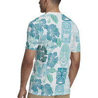 Christmas Aloha Hawaii Tiki Rugby Jersey Hibiscus Summer Colors LT7 - Polynesian Pride