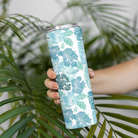 Christmas Aloha Hawaii Tiki Skinny Tumbler Hibiscus Summer Colors - Polynesian Pride