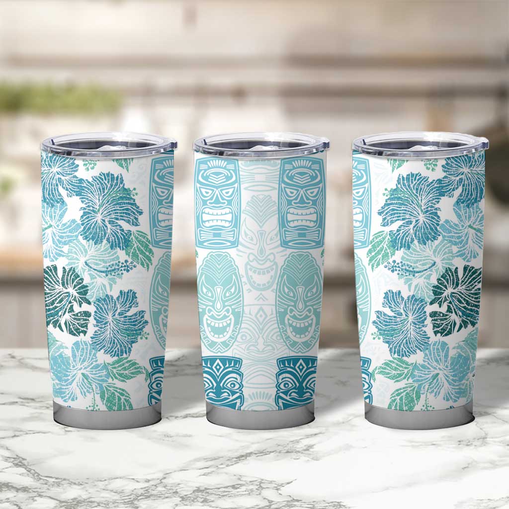 Christmas Aloha Hawaii Tiki Tumbler Cup Hibiscus Summer Colors - Polynesian Pride