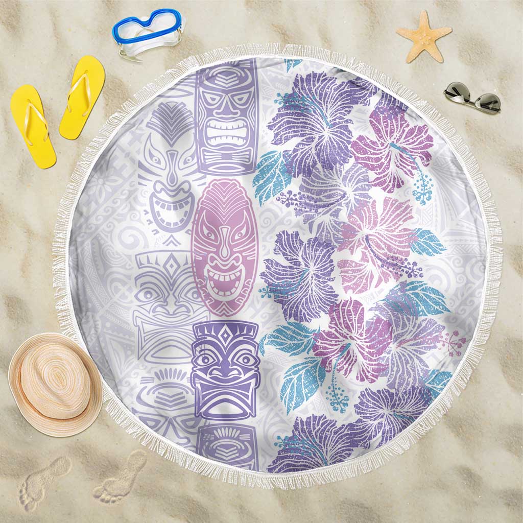 Christmas Aloha Hawaii Tiki Beach Blanket Hibiscus Winter Colors - Polynesian Pride