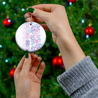 Christmas Aloha Hawaii Tiki Ceramic Ornament Hibiscus Winter Colors - Polynesian Pride