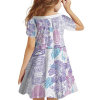 Christmas Aloha Hawaii Tiki Family Matching Off Shoulder Maxi Dress and Hawaiian Shirt Hibiscus Winter Colors LT7 - Polynesian Pride