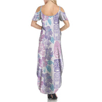 Christmas Aloha Hawaii Tiki Family Matching Summer Maxi Dress and Hawaiian Shirt Hibiscus Winter Colors LT7 - Polynesian Pride