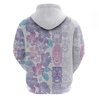 Christmas Aloha Hawaii Tiki Hoodie Hibiscus Winter Colors LT7 - Polynesian Pride